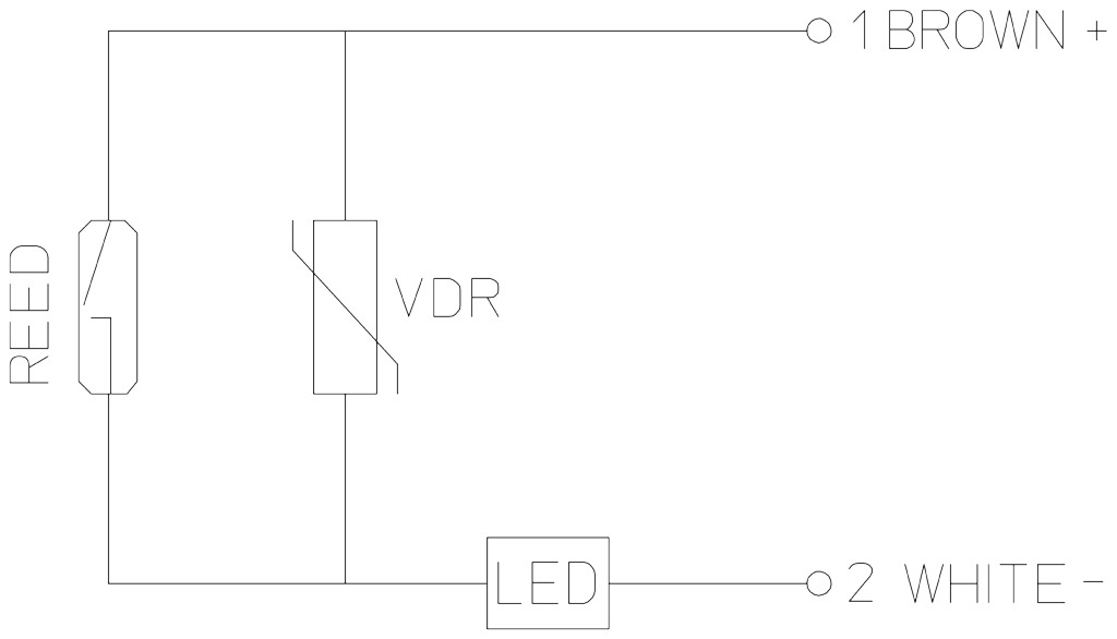 VIP - Válvulas de Interceptação Pneumática - acessórios - Diagrama elétrico dos interruptores de limite