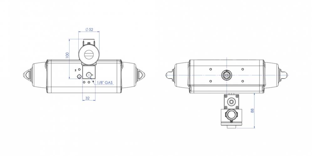 Válvula solenóide 3/2 NC de 1/8” com bobina ATEX II2GD Exd IIC T4-T6