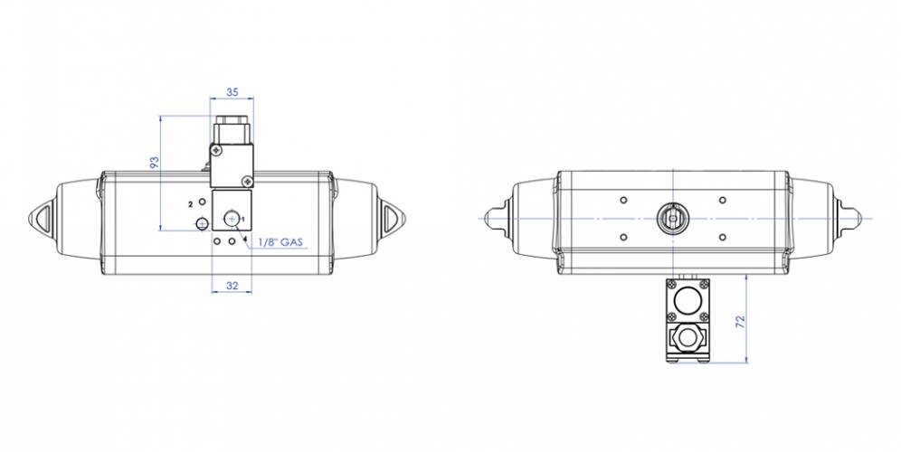 Válvula solenóide 3/2 NC de 1/8” com bobina ATEX II3GD ExnA T4