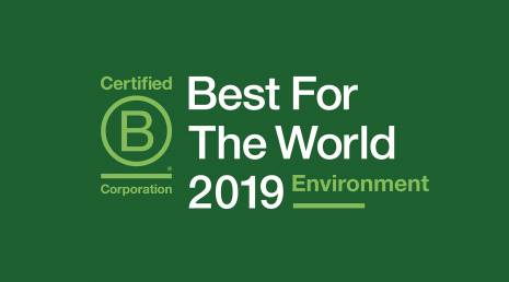 B CORP AWARD: “BEST FOR THE WORLD 2019”